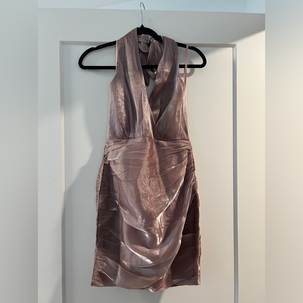 Selfie Leslie Mauve silky dress
